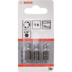 Набор бит Torx 3 предмета Bosch EX, T8, 25мм 2607001601