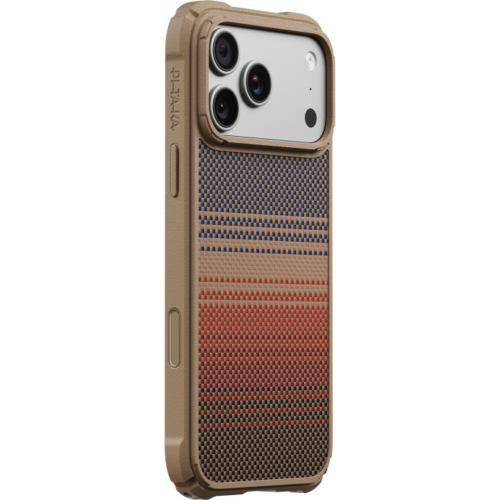 Противоударный чехол PITAKA для iPhone 18 Pro Max, (Sunset) Коричневый