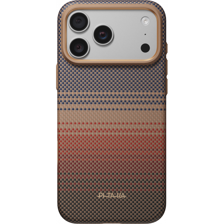 Премиум противоударный чехол PITAKA для iPhone 18 Pro, (Sunset) Коричневый — изображение 2