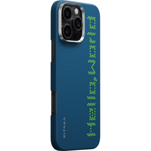 Светящийся Ультра тонкий чехол Pitaka для iPhone 16 Pro Max, Привет, Мир