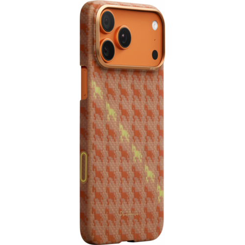 Ультра тонкий чехол PITAKA (PitaTap™) для iPhone 17 Pro Max, (Amber) Оранжевый