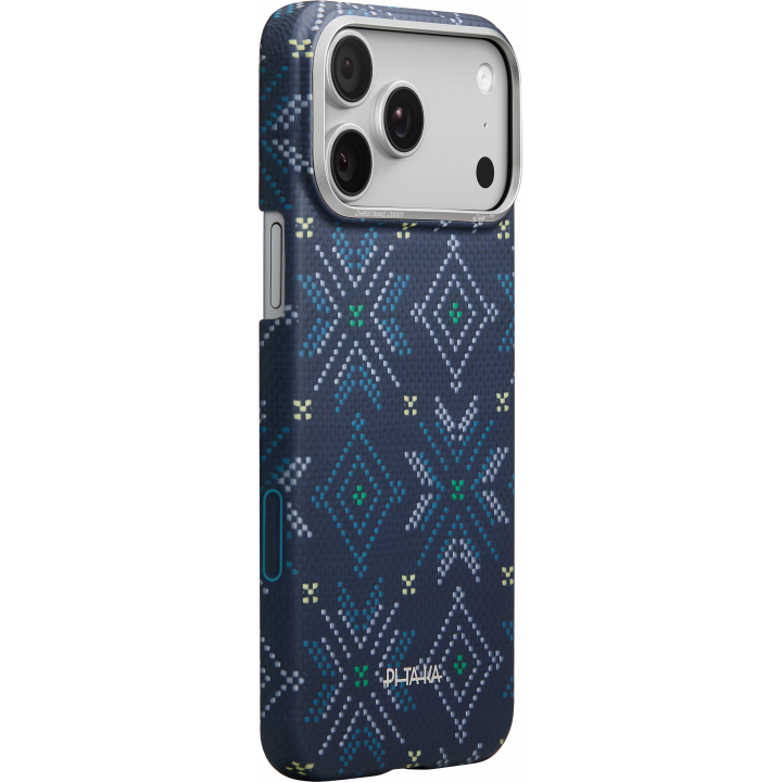Ультра тонкий чехол PITAKA (PitaTap™) для iPhone 17 Pro, (Navy) Синий