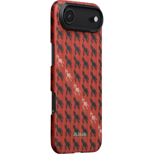 Ультра тонкий чехол PITAKA (Happiness Rides) для iPhone Air, (Cinnabar Steed) Красный