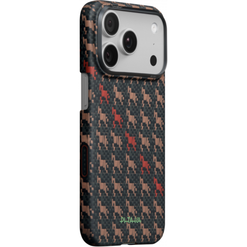 Ультра тонкий чехол PITAKA (Happiness Rides) для iPhone 17 Pro Max, (Ebon Kylin) Чёрно-коричневый