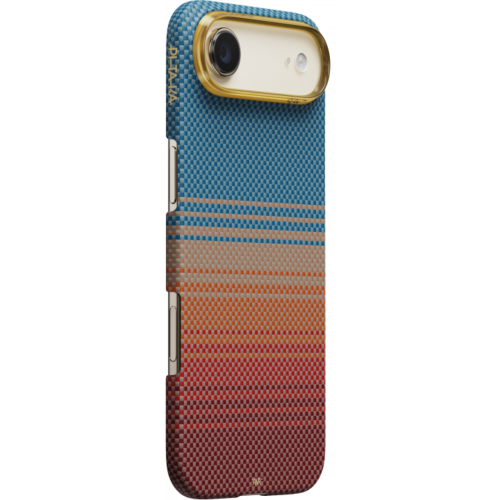 Ультра тонкий чехол PITAKA (California Dream-01) для iPhone Air, (Sunset 2.0) Оранжево-синий