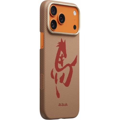 Ультра тонкий чехол PITAKA (Ink Horse Painting) для iPhone 17 Pro Max, (Gold & Jade) Золотой