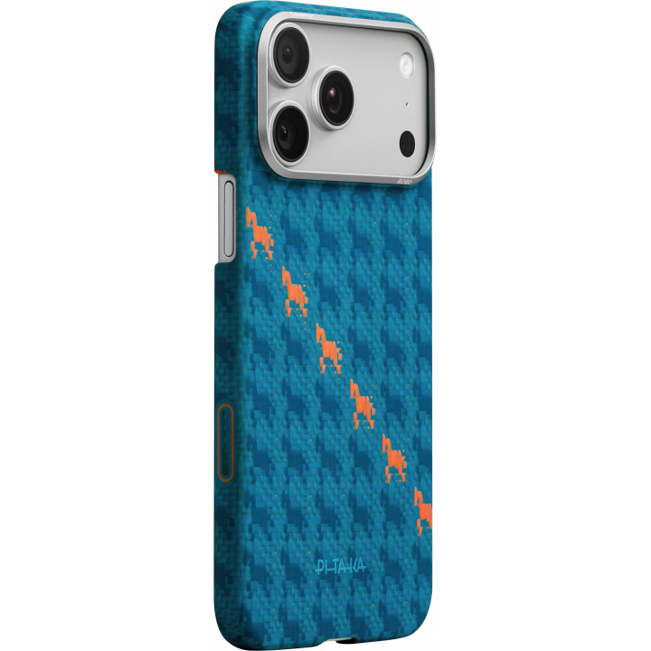 Ультра тонкий чехол PITAKA (PitaTap™) для iPhone 17 Pro Max, (Indigo) Синий