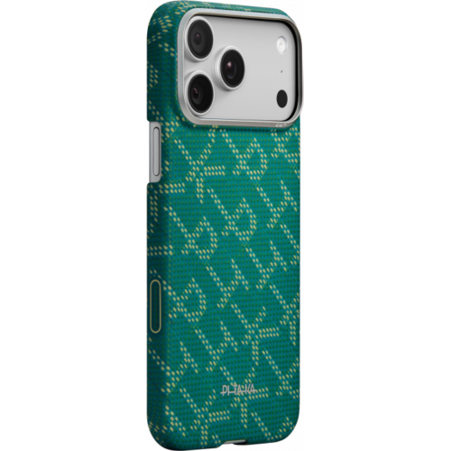 Ультра тонкий чехол Pitaka для iPhone 17 Pro Max, Зелено-золотой