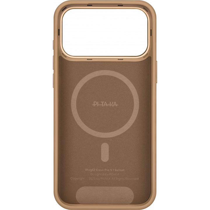 Премиум противоударный чехол PITAKA для iPhone 17 Pro, (Sunset) Коричневый — изображение 3