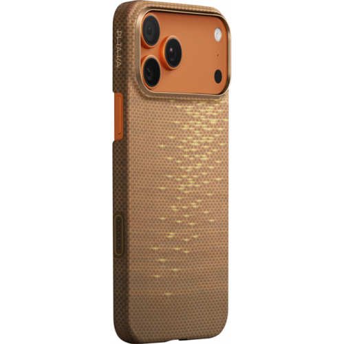 Ультра тонкий чехол PITAKA (PitaTap™) для iPhone 17 Pro Max, (Golden Glint) Золотой