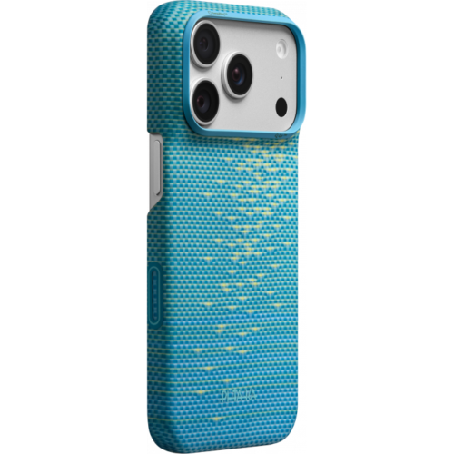 Ультра тонкий чехол PITAKA (Glints of Gold) для iPhone 18 Pro Max, (Lucid Blue) Голубой