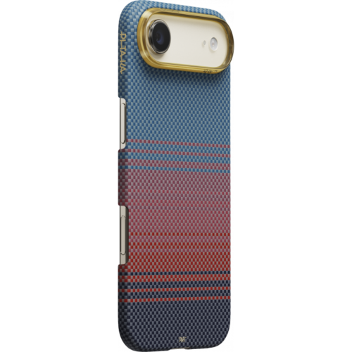 Ультра тонкий чехол PITAKA (California Dream-03) для iPhone Air, (Sunset 2.0) Красно-синий