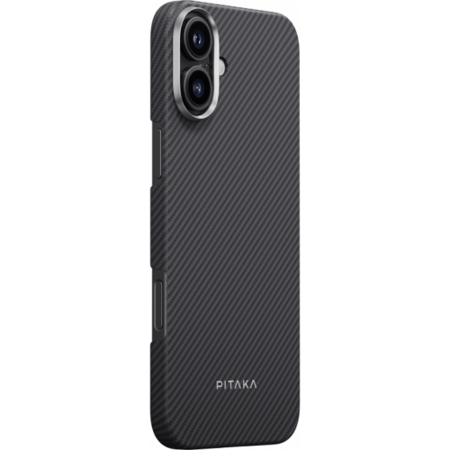 Ультра тонкий чехол Pitaka для iPhone 16 Plus, Черный