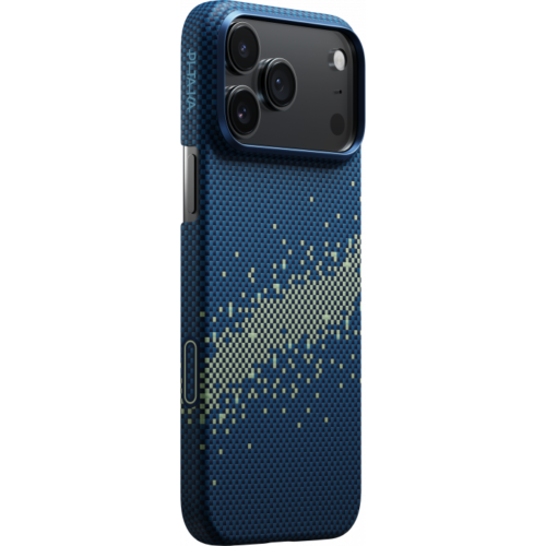 Ультра тонкий чехол PITAKA (PitaTap™) для iPhone 17 Pro Max, (MILKY WAY GALAXY) Синий